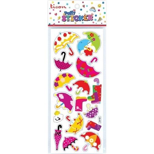 Ticon Puffy Sticker Şemsiye Tps-009/8 (1 Adet)