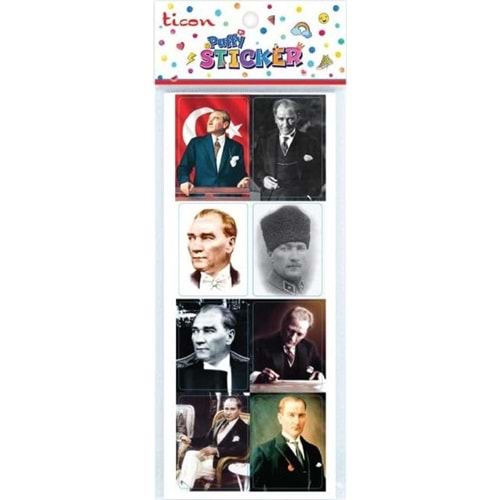 Ticon Puffy Sticker Atatürk Tps-017/4 (1 Adet)