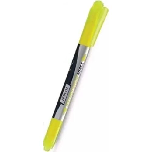 Flexoffice Fosforlu Kalem Çift Taraflı Sarı Mürekkep 12 Lİ FO-HL07