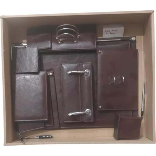 Logon Aras 8 Parça Suni Deri Bordo W965