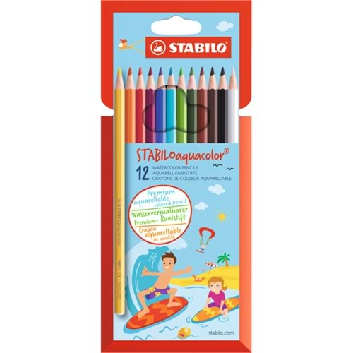 Stabilo Kuru Boya Aquacolor 12 Renk 1612-6