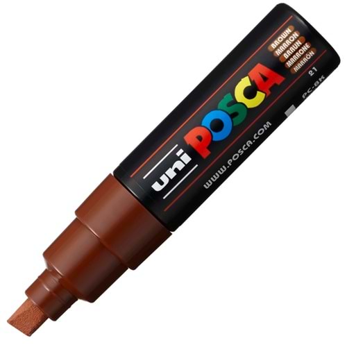 Uni-Ball Posca 8.0 Su Bazlı Poster Markörü Kahverengi PC-8K (1 Adet)