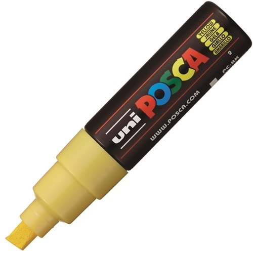 Uni-Ball Posca 8.0 Su Bazlı Poster Markörü Sarı (1 Adet)