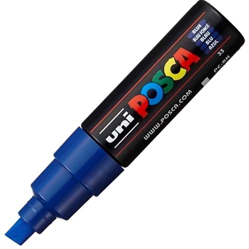 Uni-Ball Posca 8.0 Su Bazlı Poster Markörü Mavi PC-8K (1 Adet)