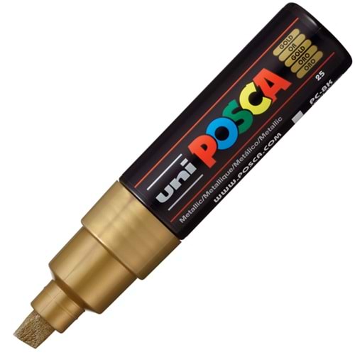 Uni-Ball Posca 8.0 Su Bazlı Poster Markörü Altın PC-8K (1 Adet)