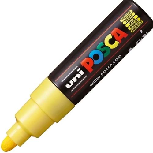 Uni-Ball Posca 4.5-5.5 Su Bazlı Poster Markörü Sarı PC-7M (1 Adet)