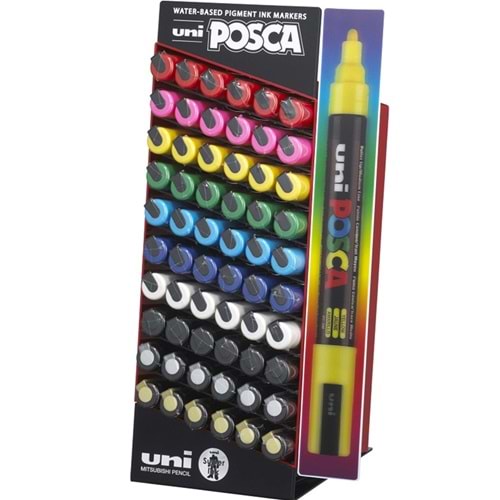 Uni-Ball Posca 1.8-2.5 Su Bazlı Poster Markörü 60 Li Set