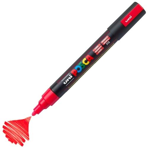 Uni-Ball Posca 1.8-2.5 Su Bazlı Poster Markörü F.Kırmızı N (1 Adet)