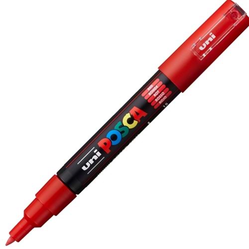 Uni-Ball Posca 0.7 Su Bazlı Poster Markörü Kırmızı N PC-1M (1 Adet)