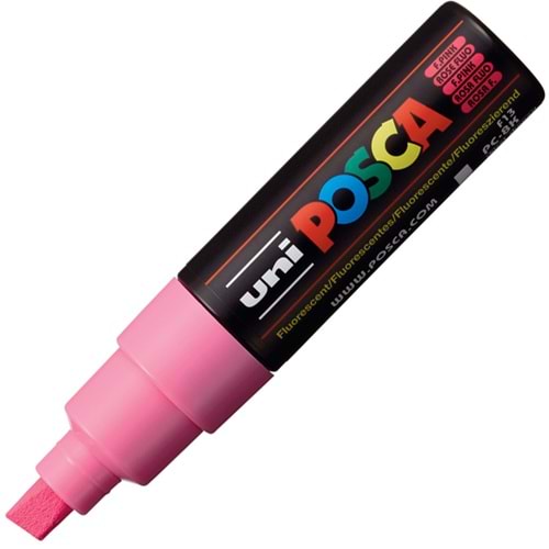 Uni-Ball Posca 8.0 Su Bazlı Poster Markörü F.Pembe PC-8K (1 Adet)