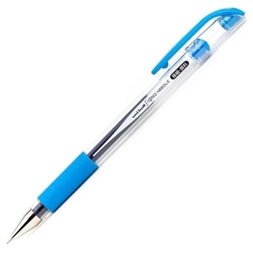 Uni-Ball Roller Kalem Signo Needle 0.38 İğne Uçlu jel Kalem Gök Mavi UM-151ND (1 Adet)