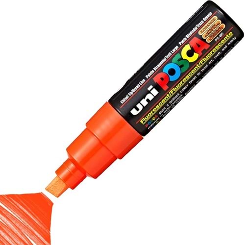 Uni-Ball Posca 8.0 Su Bazlı Boyama Markörü F.Turuncu PC-8K (1 Adet)