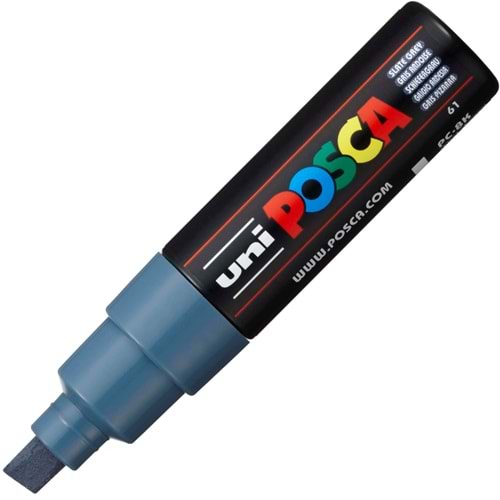 Uni-Ball Posca 8.0 Su Bazlı Boyama Markörü Kurşun Gri PC-8K (1 Adet)