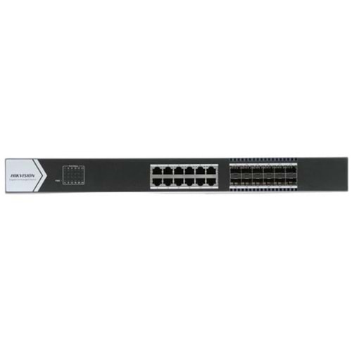 Hikvision DS-3E0524TF(B) 24 PORT(12×Gigabit RJ45 port,12×Gigabit Fiber) Switch