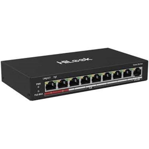 Hılook NS-0109P-60(B) 8 Port 10-100 8 Port PoE 60W +1 Port Megabit Uplink Poe Switch