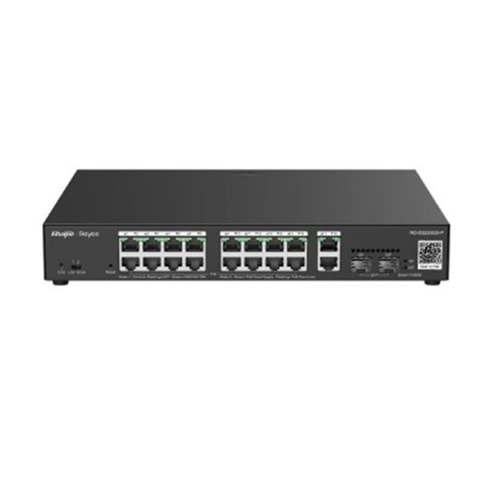 Ruijie-Reyee RG-ES220GS-P 16 Port Poe+ 10-100-1000 Mbps + 2 Port SFP + 2 Port Uplink Yönetilebilir