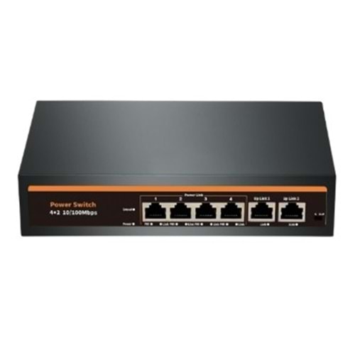 Nova NVC-INTSF0420FB2L 24V INTERCOM 4+2 PORT POE SWITCH (10-100)