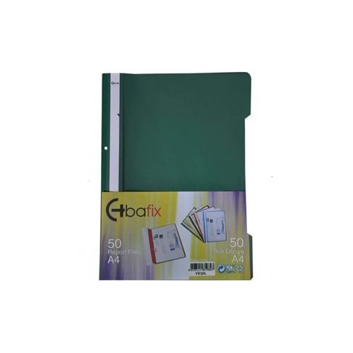 Bafix Telli Dosya Plastik XL Açık Yeşil A4 (1 Adet)