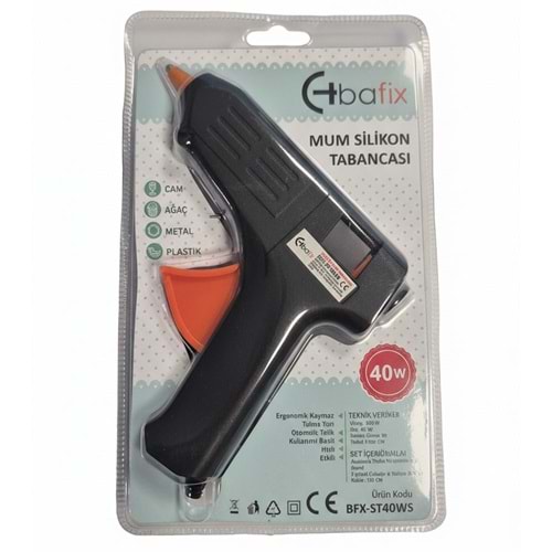 Bafix Silikon Tabancası 40W Siyah