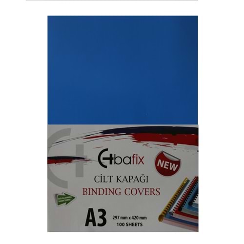 Bafix Cilt Kapağı Plastik Opak A3 160 MIC Mavi (1 Adet)