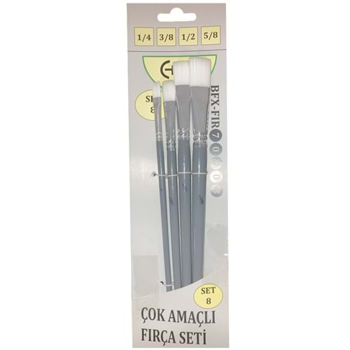 Bafix Fırça Seti Çok Amaçlı Artist 4 LÜ (1/4-3/8-1/2-5/8) Set-8 70908