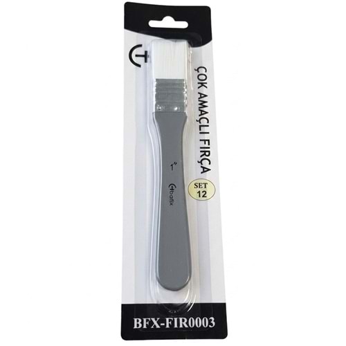 Bafix Fırça Tekli Set-12 sap gri genel kul Bfx-Fır0003
