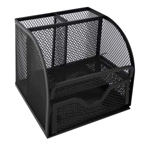 Bafix Masaüstü Kalemlik 4 Lü Metal Siyah mmk9061s