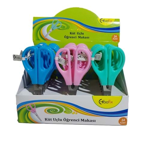 Bafix Okul Makası Küt Uçlu 13,5 Cm BFX-SA3450 (1 Adet)