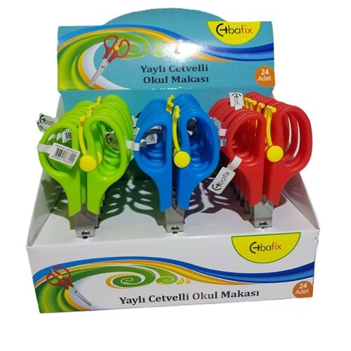 Bafix Okul Makası Cetvelli Yaylı 13,3 Cm BFX-SA2025 (1 Adet)