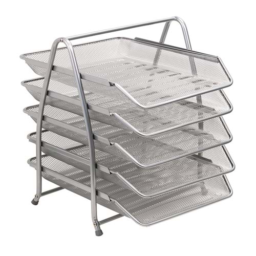 Bafix Evrak Rafı Metal Perforeli 5 Li Gri BFX-MER9207G