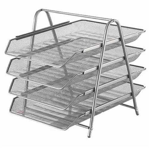 Bafix Evrak Rafı Metal Perforeli 4 Lü Siyah BFX-MER9206G