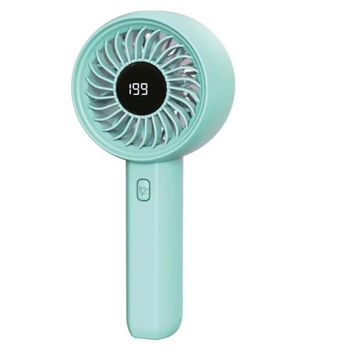 Feny FN-F45 Yeşil Kademeli Ultra Sessiz Led Göstergeli Şarjlı 1800Mah Turbo Mini El Fanı