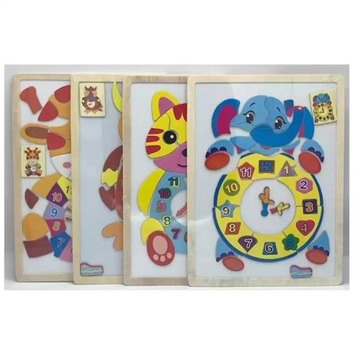 Sino Puzzle Ahşap Manyetik Saat C-805