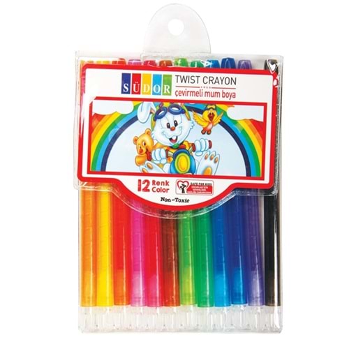 Südor Mum Pastel Boya Twist Crayon Çevirmeli 12 Renk YB08