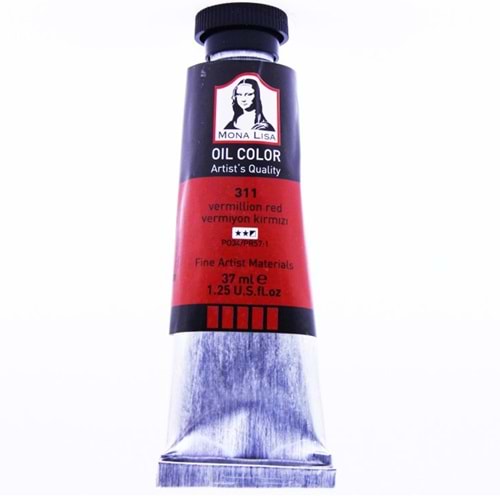 Mona Lisa Yağlı Boya 37 ML Vermiyon Kırmızı 311