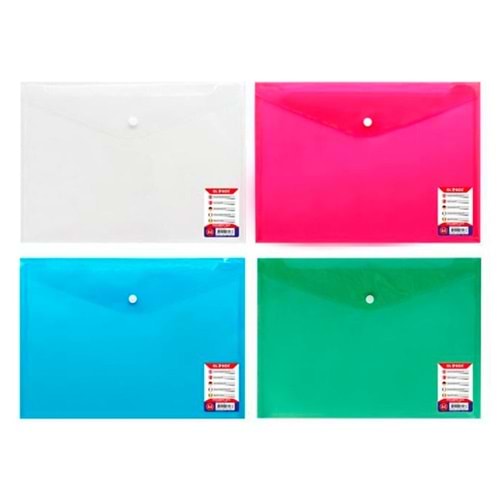Globox Çıtçıtlı Dosya Neon Karışık 6458
