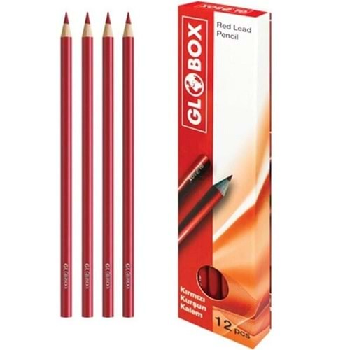 Globox Kırmızı Kurşun Kalem 2594