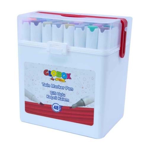 Globox Keçeli Kalem Çift Uçlu 48 Li 3684