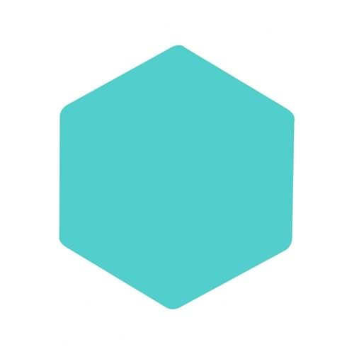 Panda Eva Pano Altıgen 46x40 Turkuaz Mavi