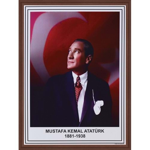 Panda Atatürk Posteri Mdf Çerçeveli 50x70