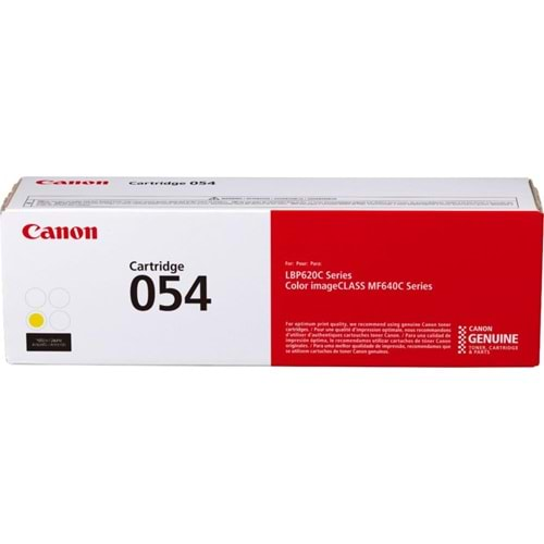 Canon CRG-054 Y Yellow Sarı 1.200 Sayfa Toner MF645