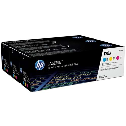 HP 128A Mavi-Kırmızı-Sarı 3lü Takım Toner CF371AM CE321A-CE322A-CE323A