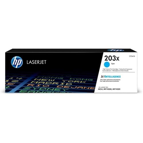 HP 203X Cyan Mavi Yüksek Kapasite 2.500 Sayfa Toner CF541X