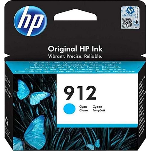 HP 912 Cyan Mavi Kartuş 3YL77A