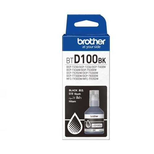 Brother BTD100BK Black Siyah 7.500 Sayfa Şişe Mürekkep DCP-T230-T430-T530-T730-T830 MFC-T930-T935