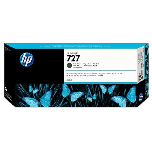 HP 727 Matte Black Mat Siyah 300ML Plotter Kartuşu C1Q12A