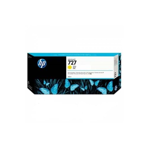 HP 727 Yellow Sarı 300ML Plotter Kartuşu F9J78A