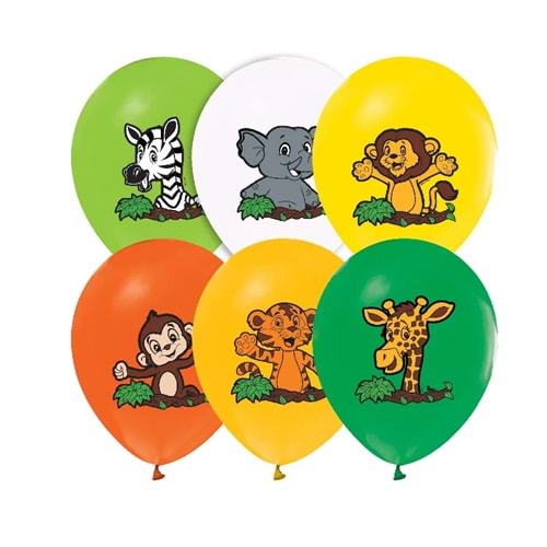 Balonevi Balon 4+1 Safari Baskılı 12