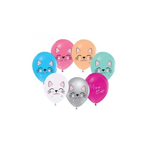 Balonevi Balon 4+1 Mıss Cat Baskılı 12
