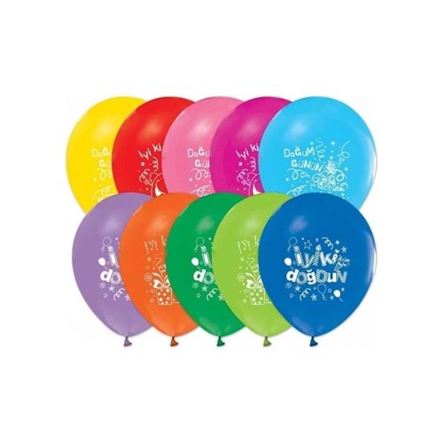 Balonevi Balon 4+0 Funstar İyiki Doğdun Baskılı 12